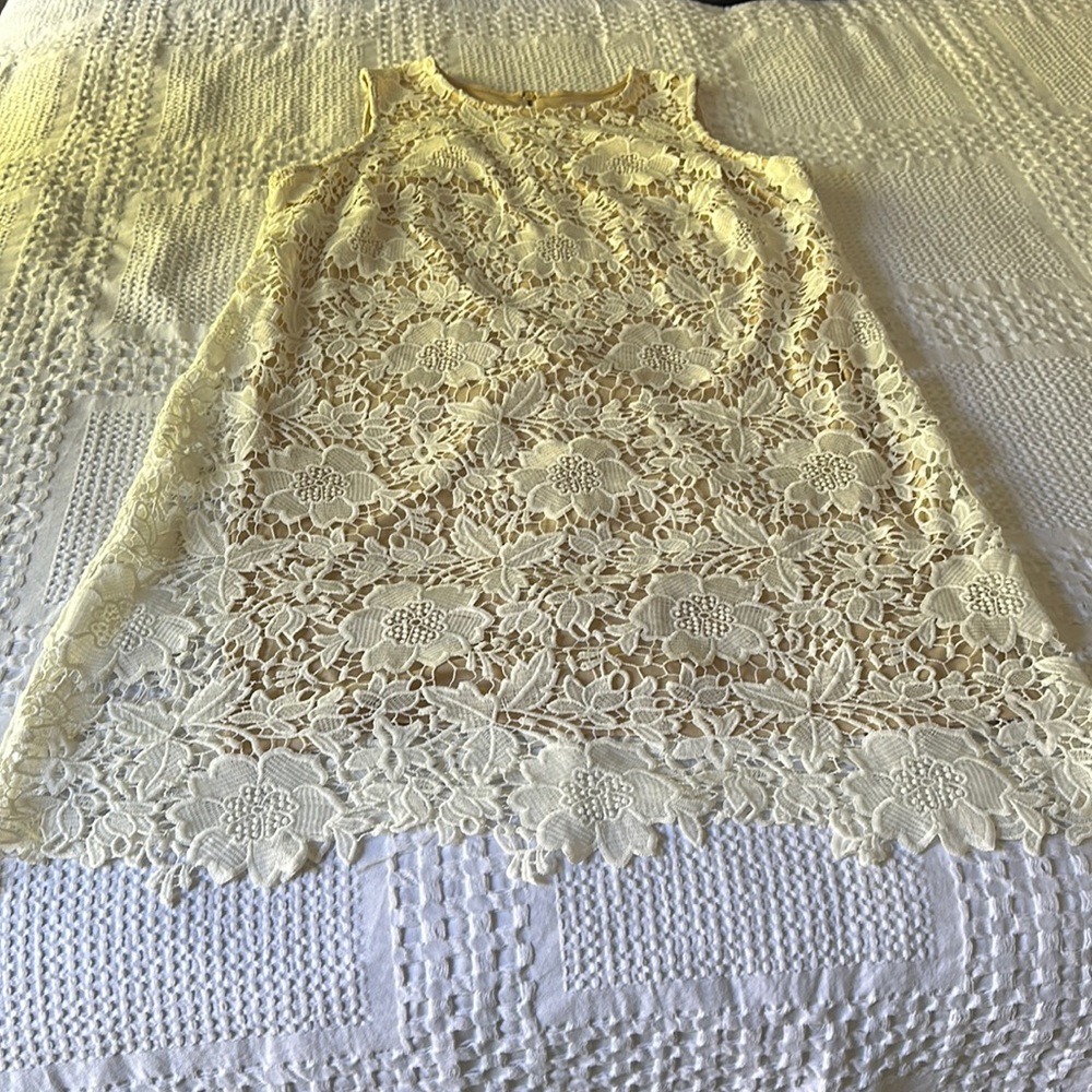 White lace sheath dress
